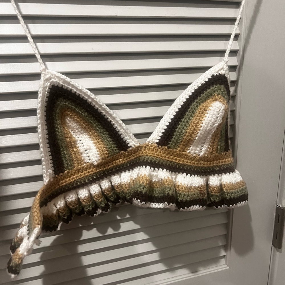 Crochet Halter Top in Earth Tones